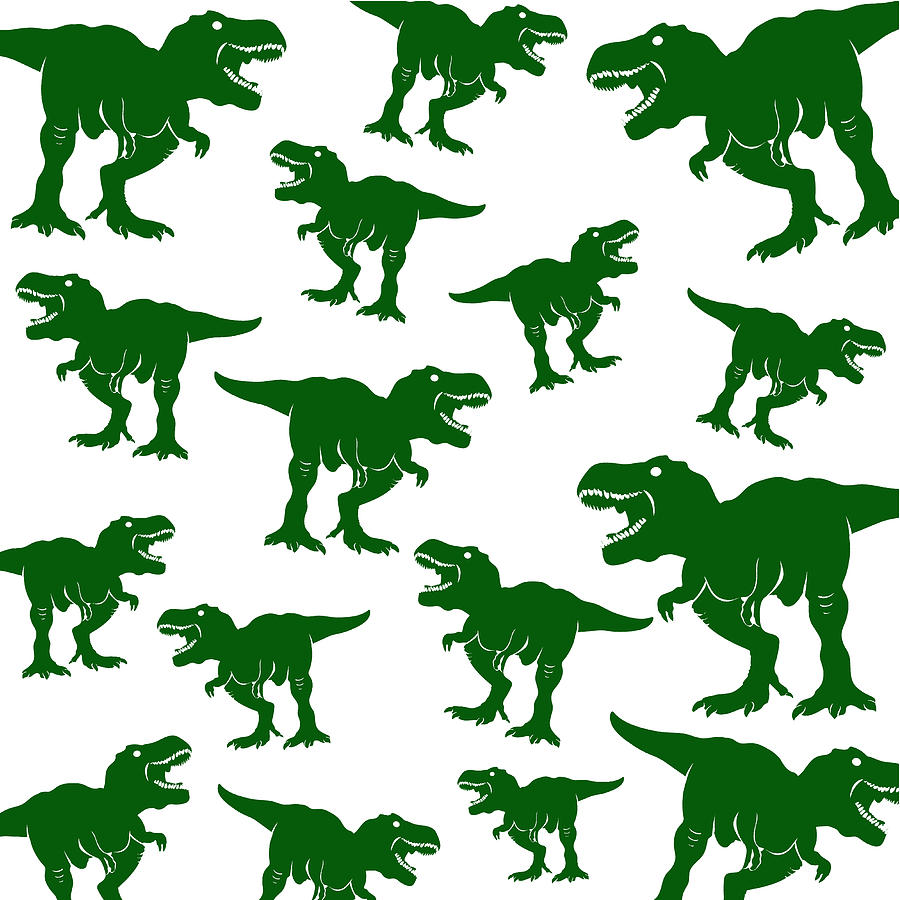 Dinosaur Collage Pattern T Rex Tyrannosaurus Rex Digital Art by Aaron