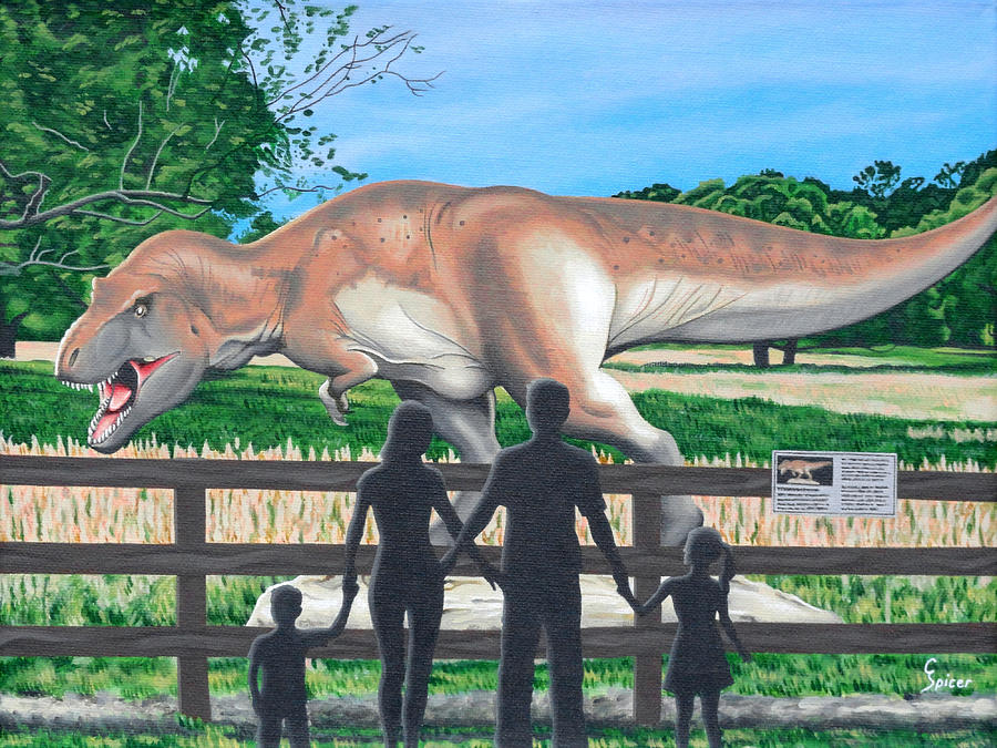 Dinosaur Country - Painting Painting by Christopher Spicer