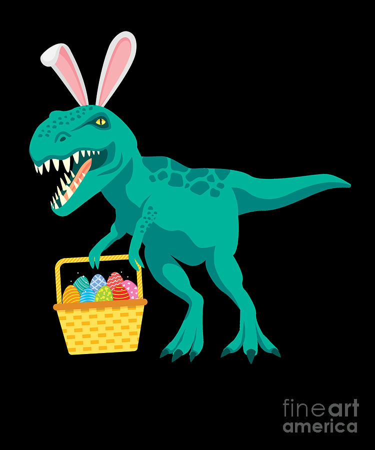 Dinosaur Easter Egg Hunt Festival Holiday Gift Digital Art by Thomas ...