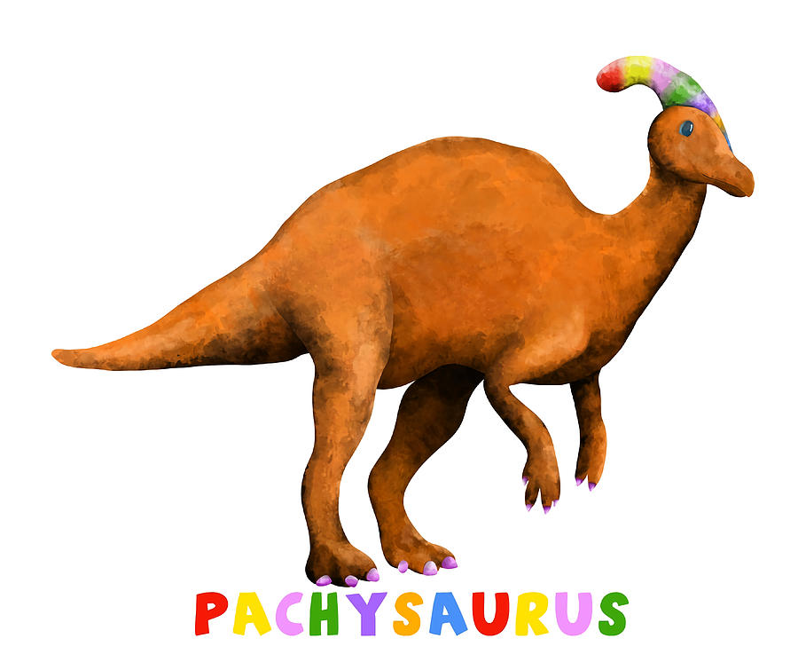 Dinosaur pachysaurus cute kids Poster 70s Painting by Reynolds Paul ...