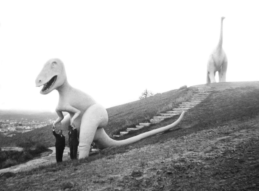 Dinosaur Park South Dakota Vintage Photograph by Marilyn Hunt