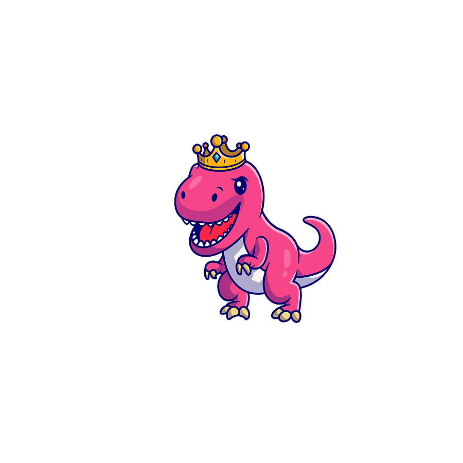 Dinosaur QueenQueen Dinosaur Pink Dinosaur Pink Painting By Matthews