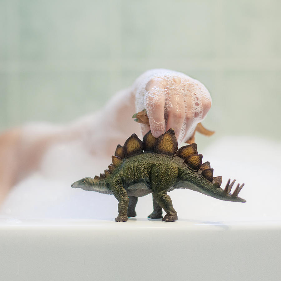 Dinosaur Toy At Bath Photograph by Carol Yepes
