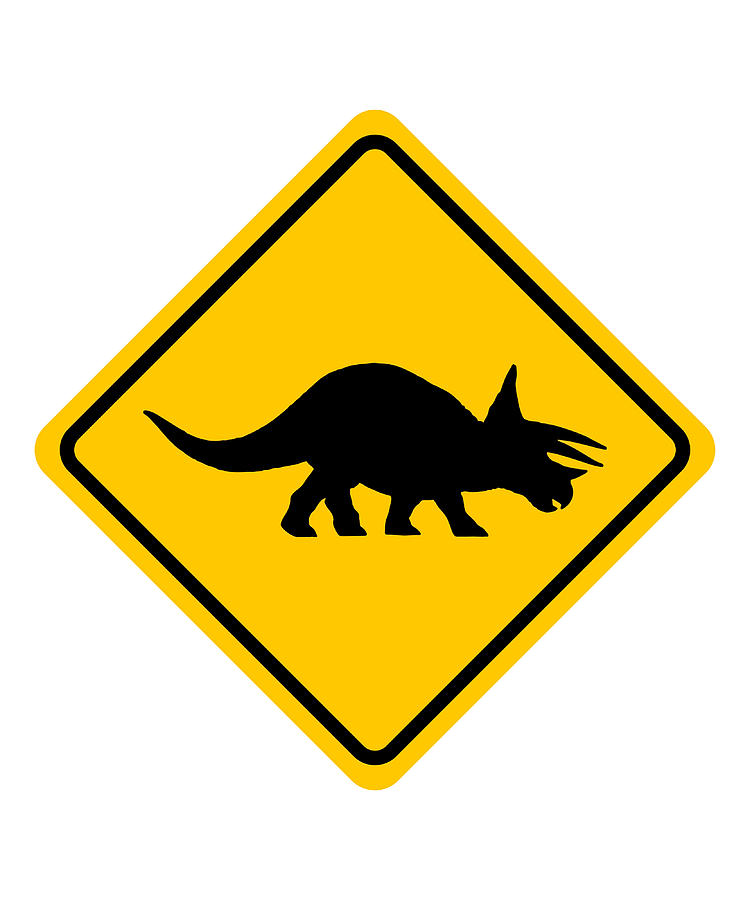 Dinosaur Warning Sign Poster nature Painting by Wilkinson Hughes - Fine ...