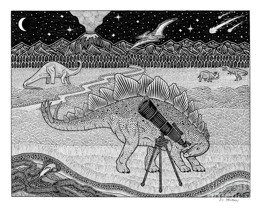 https://images.fineartamerica.com/images/artworkimages/mediumlarge/3/dinosaur-with-telescope-eli-helman.jpg