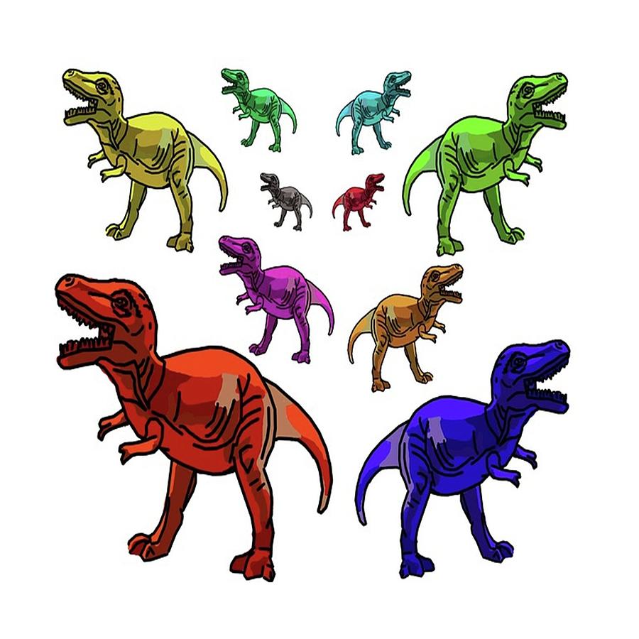 Dinosaurs  Digital Art by Florene Welebny