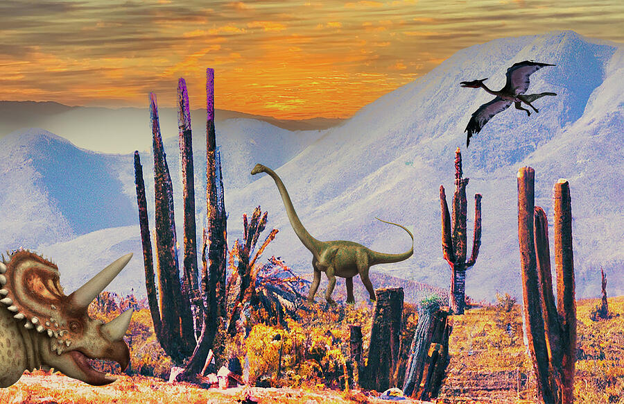 Dinosaurs in the Desert Photograph by Michael VanPatten - Pixels