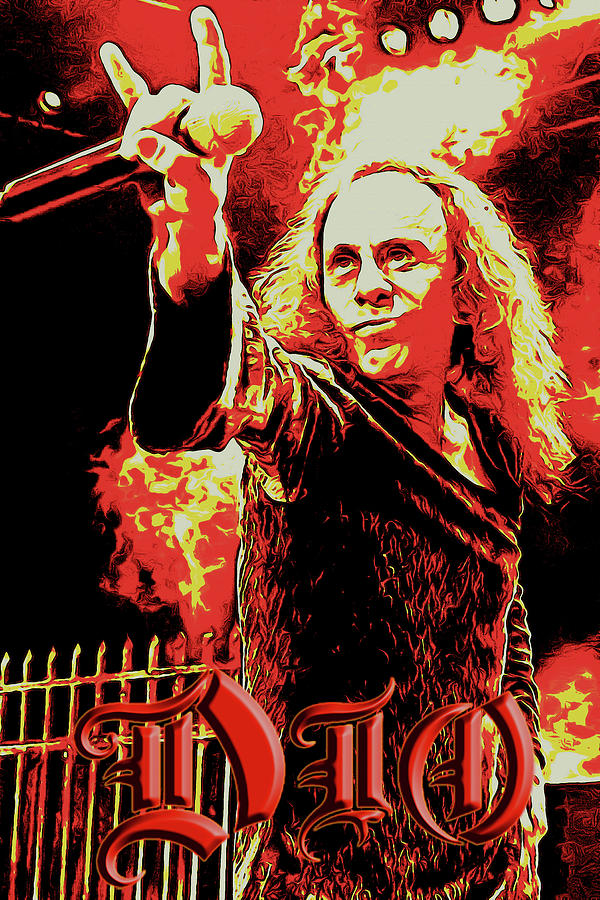 Dio Mixed Media - Dio Tribute Art Stand Up And Shout by The Rocker Chic