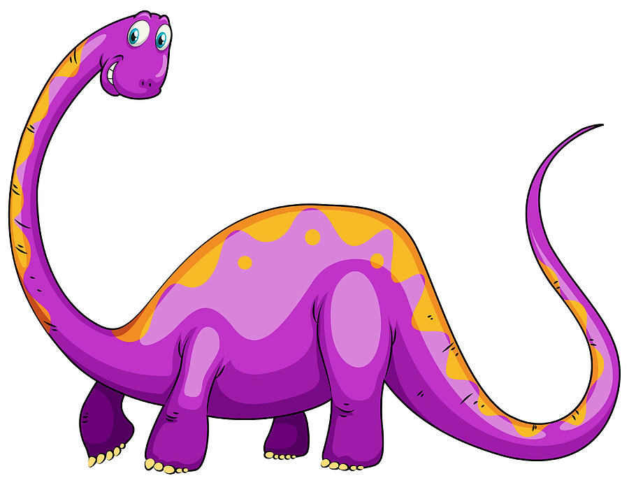 Diplodocus dinosaur cartoon dino Poster tumblr Painting by Kennedy ...