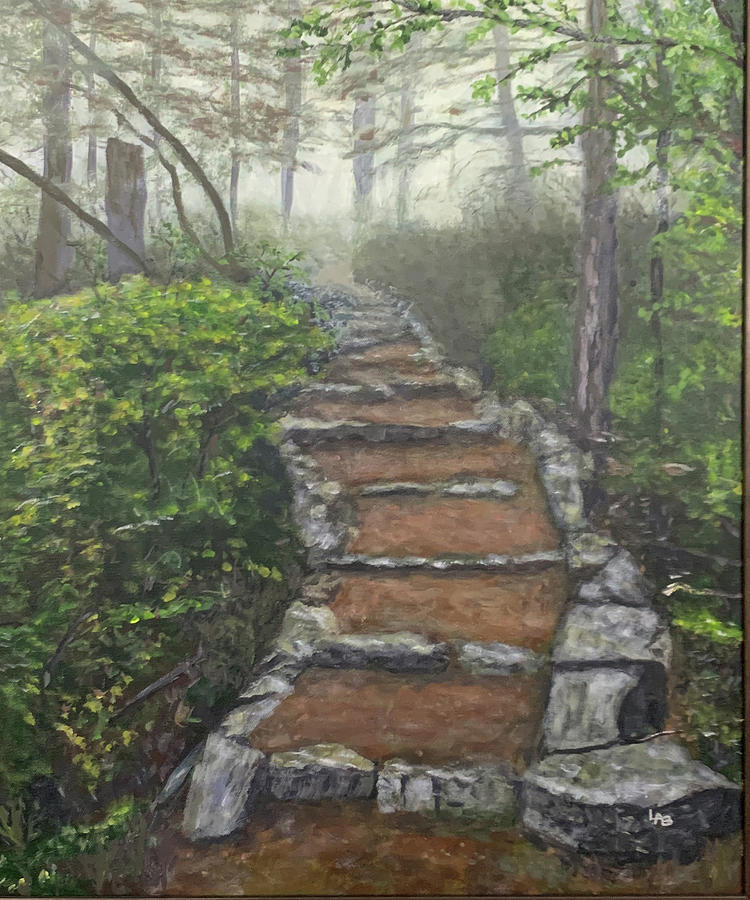 Flower Painting - Dipsea Stairs by Annette Laurel Batchelor