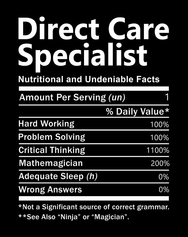 Direct Care Specialist T Shirt - Nutrition Factors Gift Item Tee