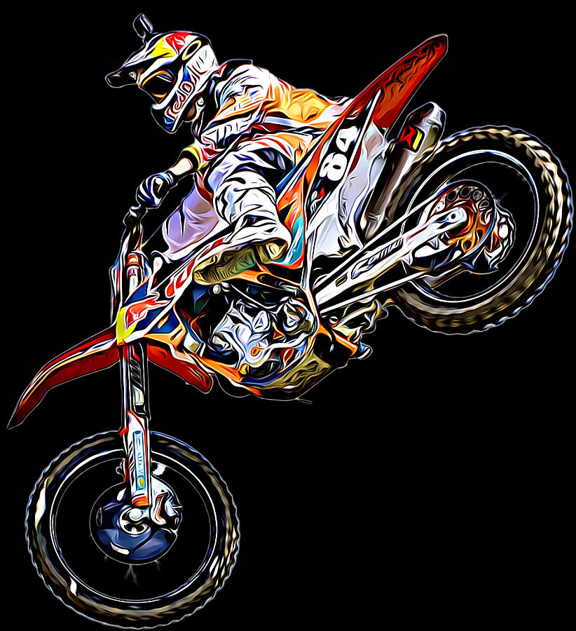 Dirt bike jump or motocross jump mx or jump cool Painting by Rogers ...