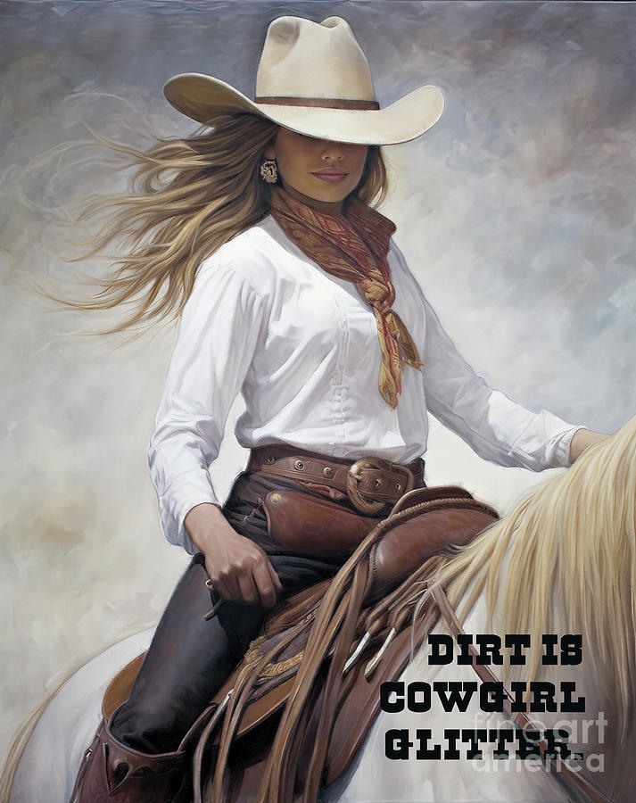 Dirt is Cowgirl Glitter Painting by Mindy Sommers