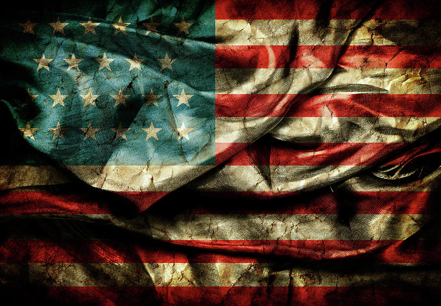 Dirty American Flag Digital Art by Michael A - Fine Art America