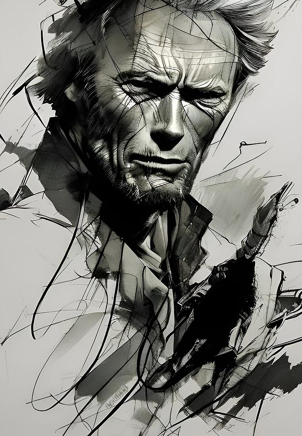 Dirty Harry - Clint Eastwood Digital Art by Fred Larucci