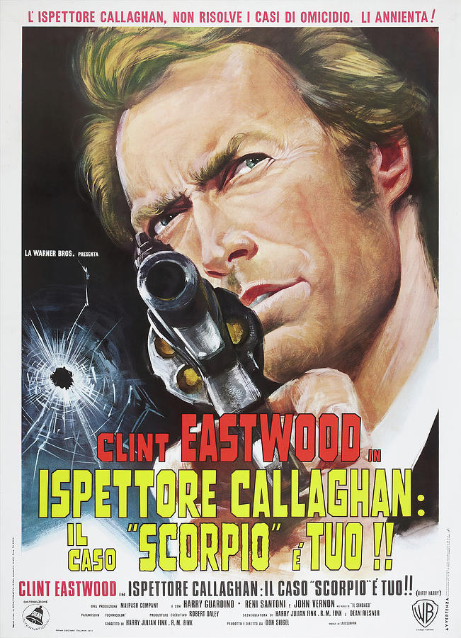 Clint Eastwood Mixed Media - Dirty Harry, with Clint Eastwood, 1971 by Movie World Posters
