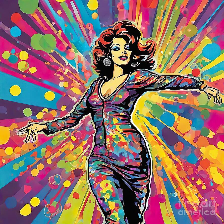 Pattern Digital Art - Disco Diva by Retro Movie Posters Pattern Digital Art - Disco Diva by Retro Movie Posters