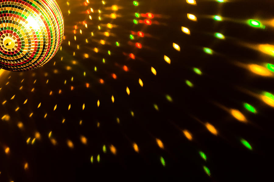 Disco lights background Photograph by Photovideostock