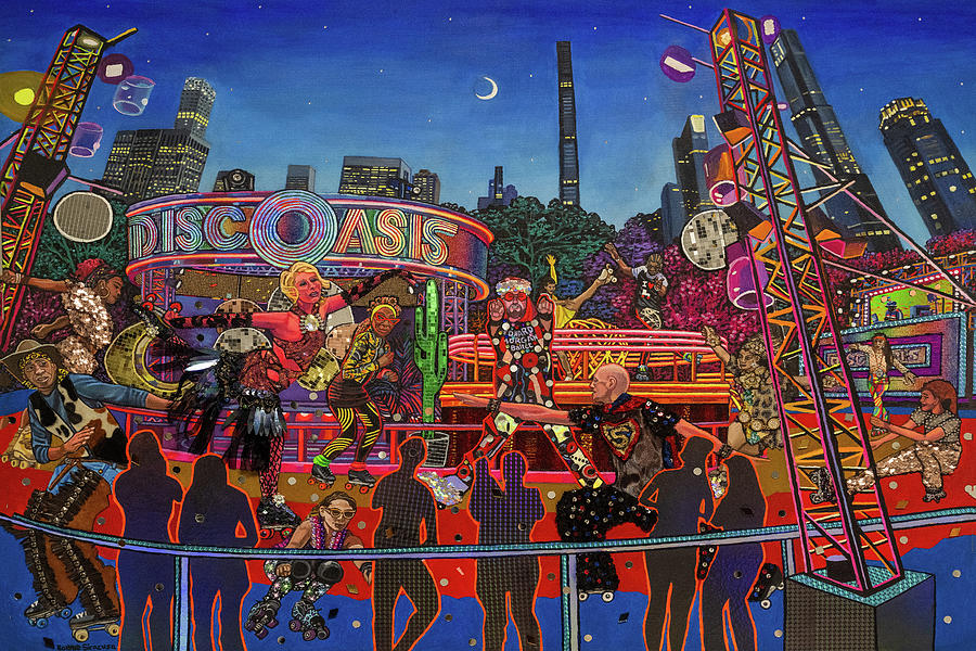 Disco Oasis Weekender Tote Bag Version Painting by Bonnie Siracusa