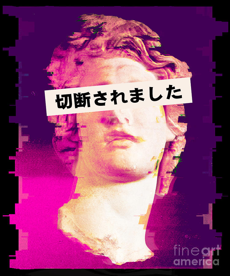 Disconnected Aesthetic Greek Statue Japanese Vaporwave Emo Design Digital Art By Dc Designs 