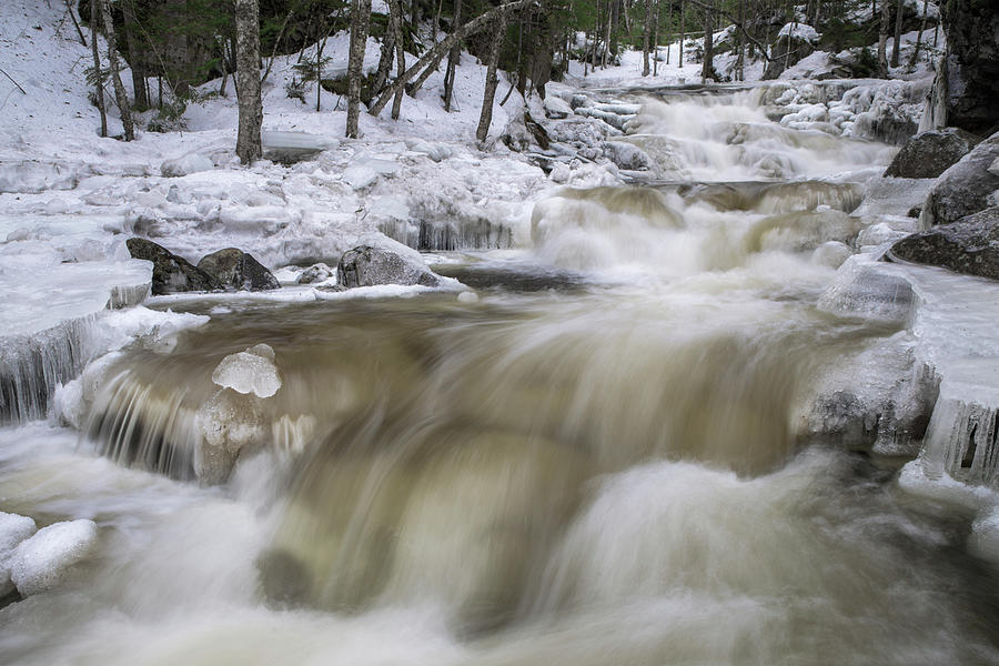 Discovery Falls Winter Photograph by White Mountain Images