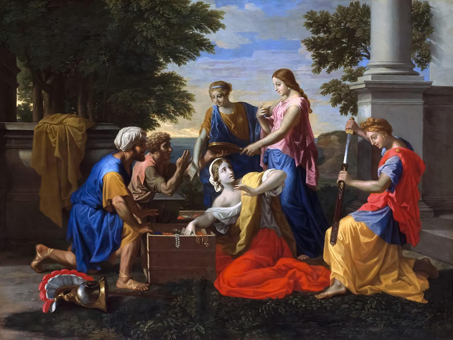 Nicolas Poussin Painting - Discovery of Achilles on Skyros by Nicolas Poussin by Mango Art