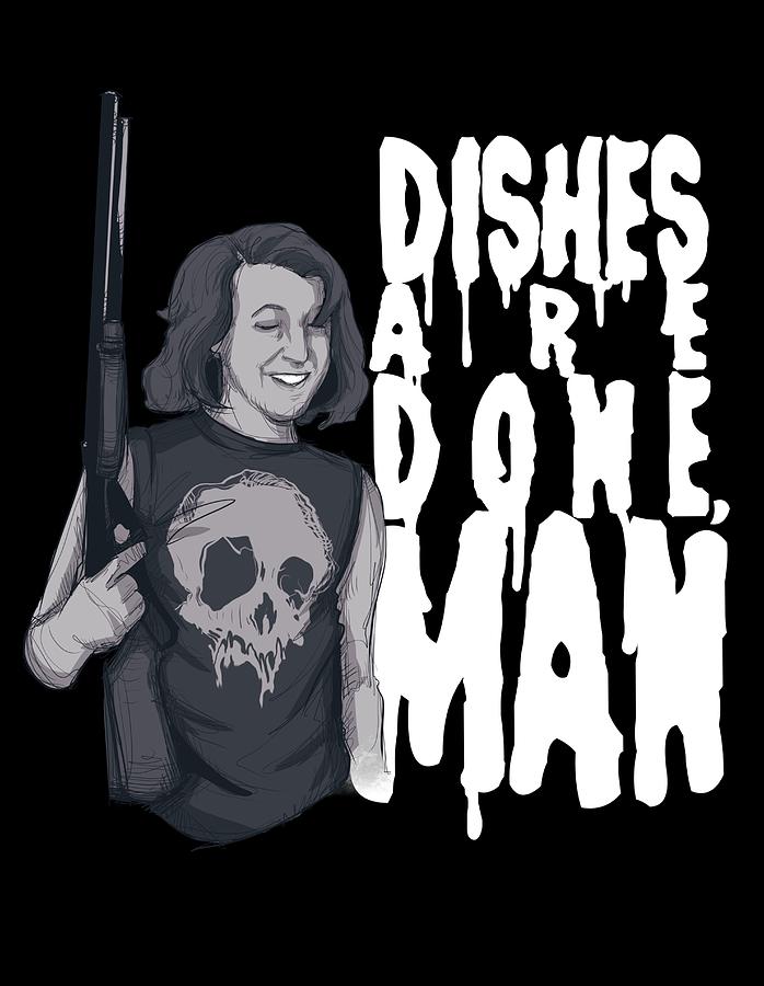 Dishes Are Done Drawing by Ludwig Van Bacon