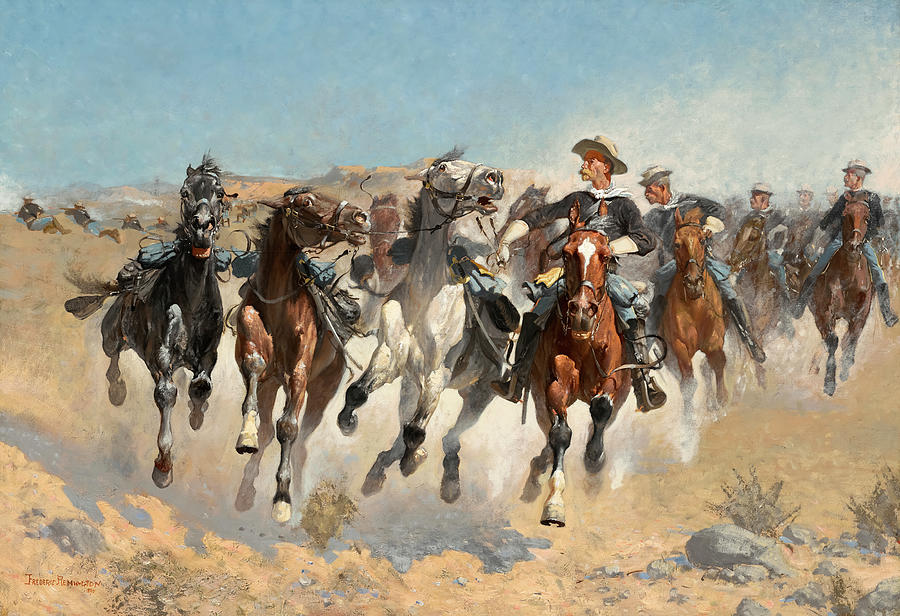 Frederic Remington Painting - Dismounted by Frederic Remington by Mango Art