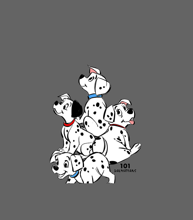 Disney 101 Dalmatians Group Shot Puppies Digital Art by Caleba Daisy ...