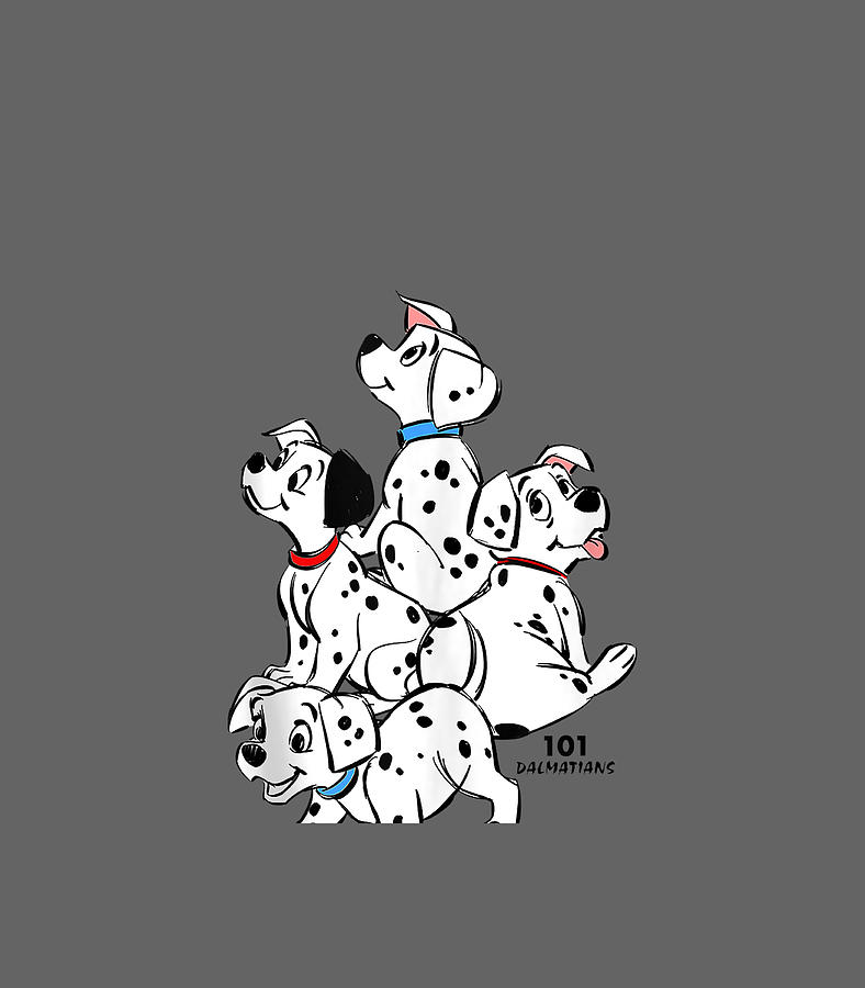 Disney 101 Dalmatians Group Shot Puppies1 Digital Art by Caleba Daisy ...