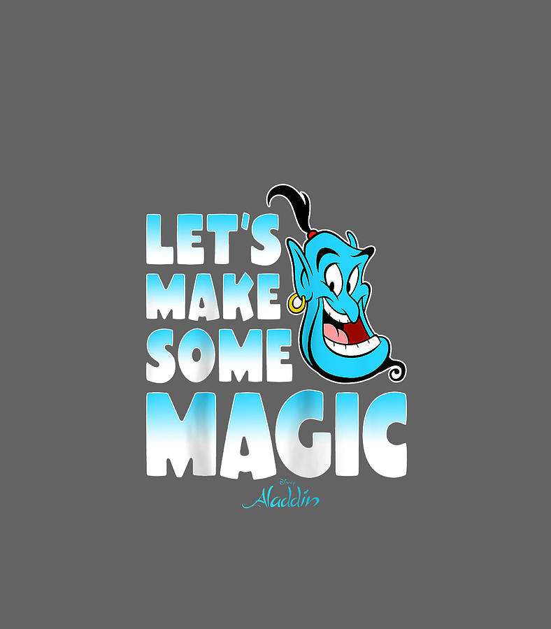 Disney Aladdin Genie Lets Make Some Magic Gradient Text Raglan Baseball Coffee  Mug by Kallaf Graci - Pixels Merch