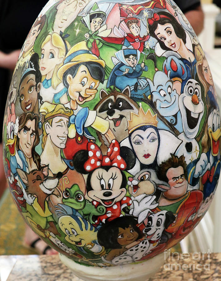 Disney Characters on Easter Egg 2662 Photograph by Jack Schultz