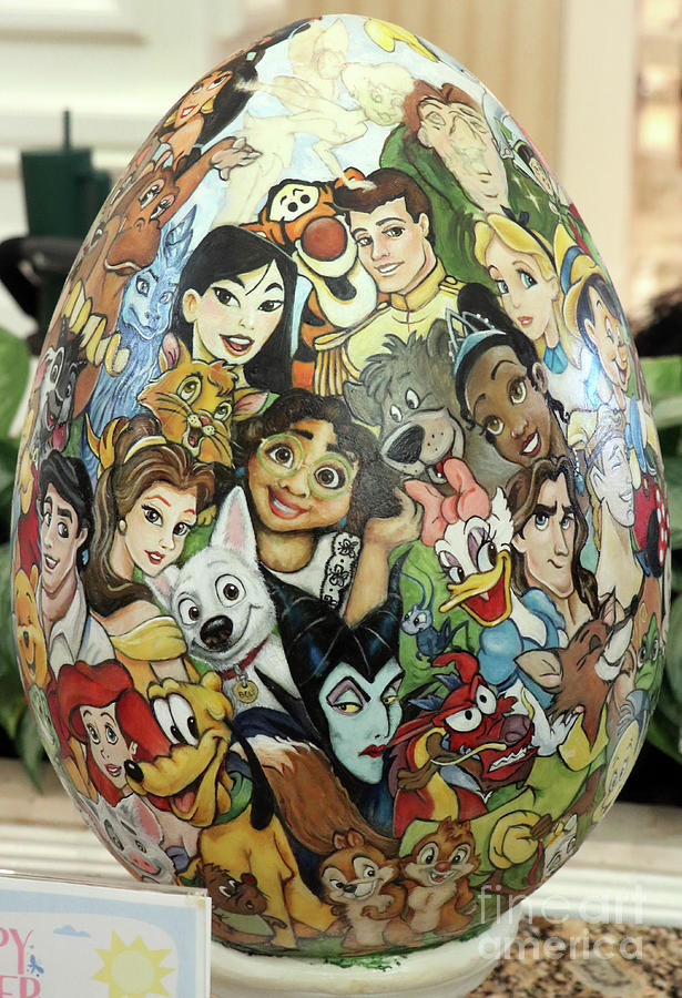 Disney Characters on Easter Egg 2663 Photograph by Jack Schultz