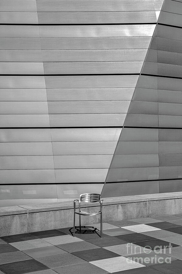 Los Angeles Photograph - Disney Concert Hall BW Vertical by David Zanzinger