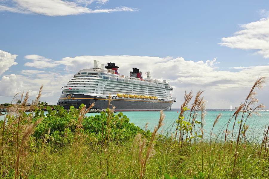 Disney Cruise Ship Fantasy Docked at Castaway Cay  Photograph by Luke Moore