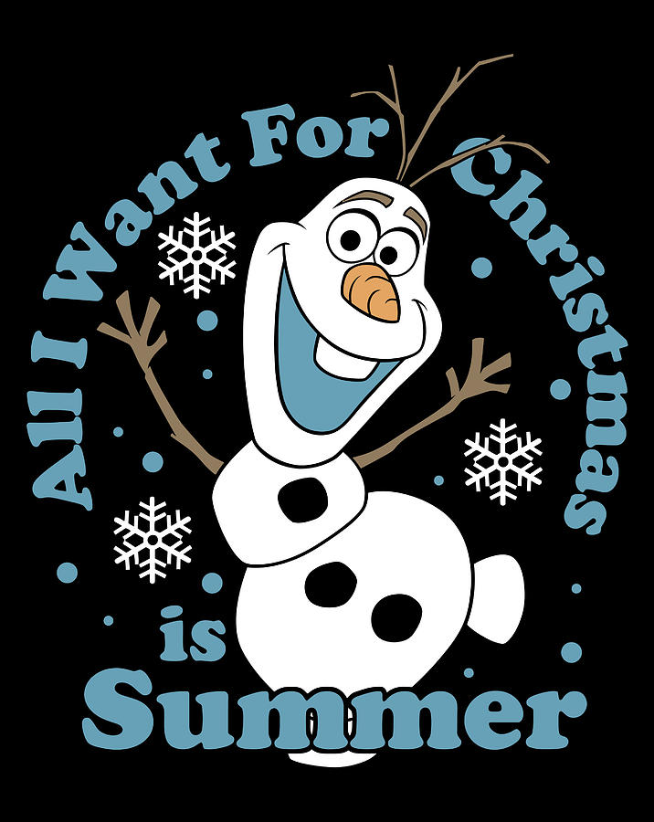 disney frozen olaf all i want for christmas is summer drawing by tintin