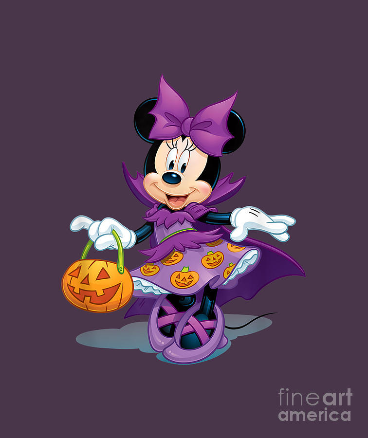 Halloween Minnie Mouse
 Disney Halloween Minnie Mouse Digital Art by Bella Bella Art Fine Art