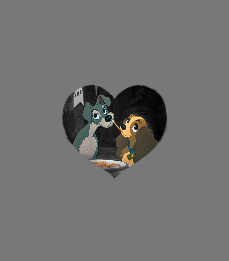 Disney Lady and the Tramp Last Kiss Digital Art by Sean Fajar - Fine ...