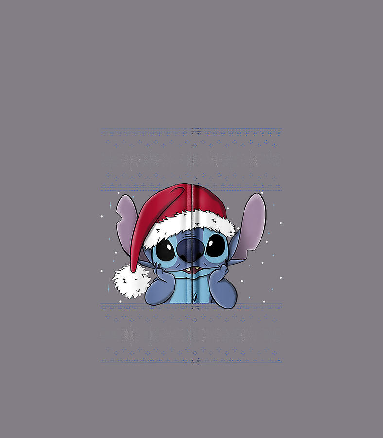 Disney Lilo Stitch Christmas Stitch Ugly Sweater Style Digital Art by ...