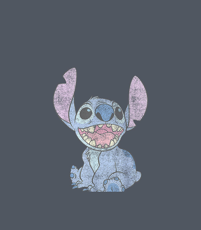 Disney Lilo Stitch Happy Stitch Vintage Digital Art by Fridah Romar ...