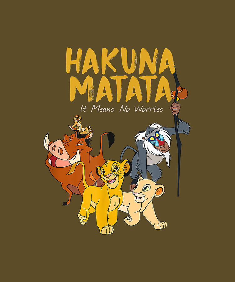 Disney Lion King Classic It Means No Worries Digital Art by Kha Dieu ...