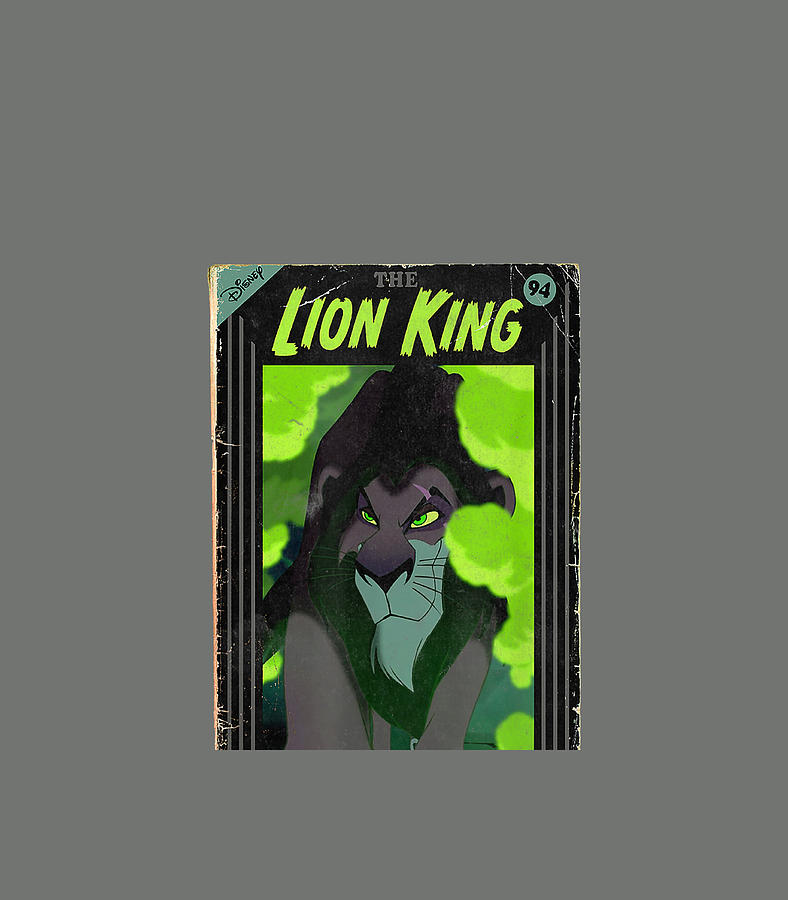 Disney Lion King Distressed Scar VHS Cover Graphic Digital Art by ...