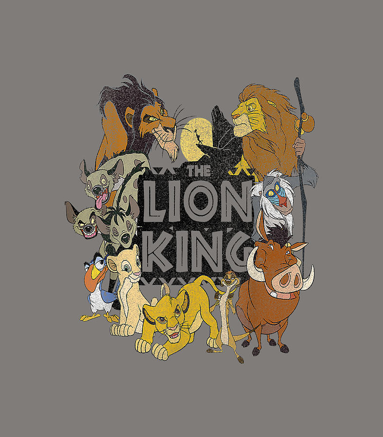 Disney Lion King Group Shot Retro Movie Logo Digital Art by Abirab Aya ...