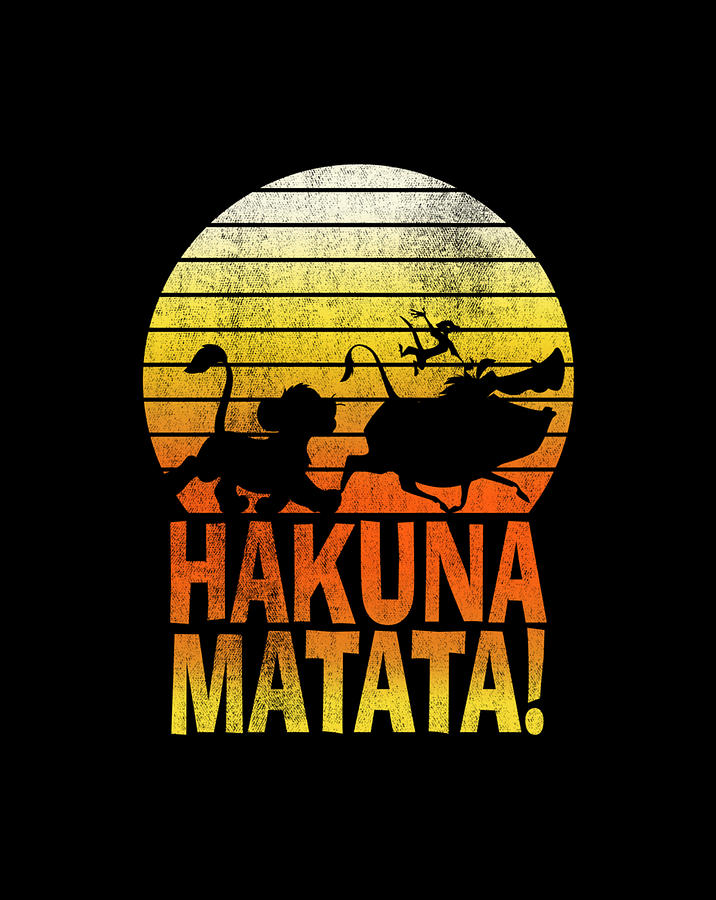 Disney Lion King Hakuna Matata Sunset Profile Digital Art by Andy Nguyen