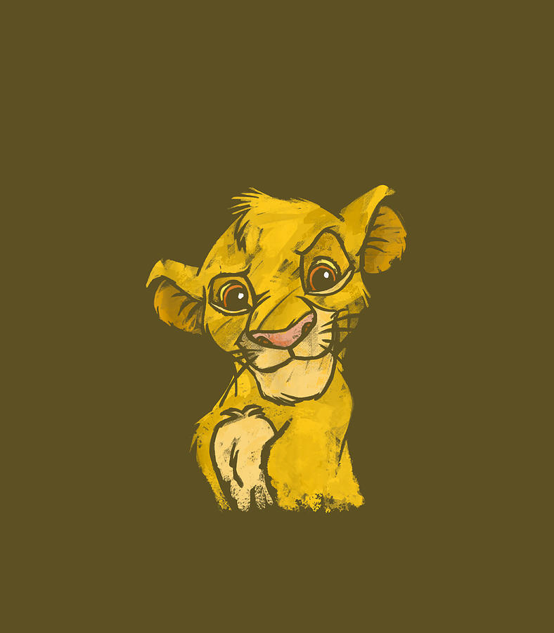 Disney Lion King Young Simba Smiling Sketch Digital Art by Jothaw Chris ...