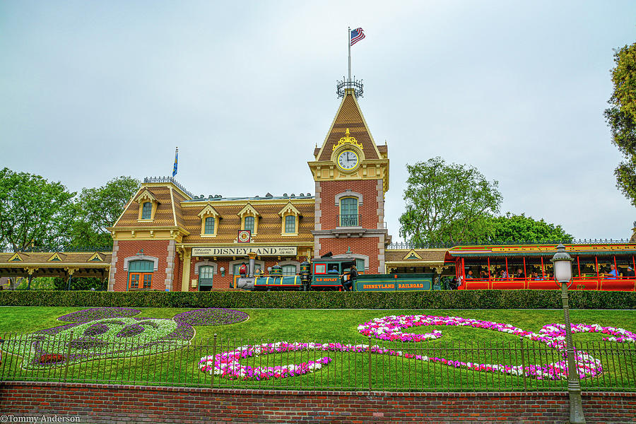 Anaheim Photograph - Disney Main Street Station by Tommy Anderson