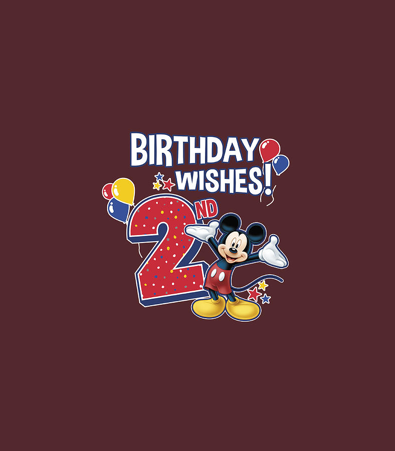 Disney Mickey And Friends Mickey Mouse 2nd Birthday Wishes1 Digital Art