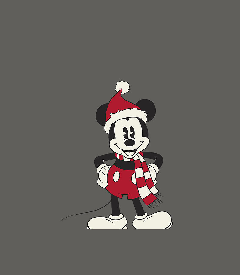 Disney Mickey Mouse Classic Christmas Portrait Digital Art by Mudawi ...