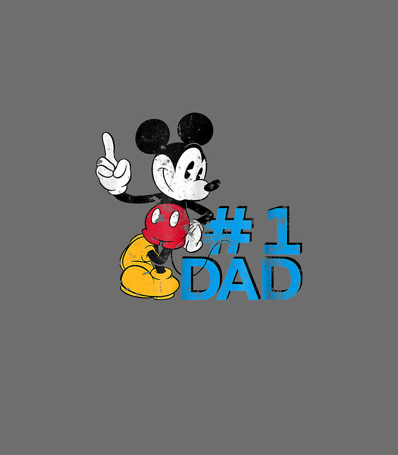 Disney Mickey Mouse Fathers Day 1 Dad Digital Art by Oreon Alya