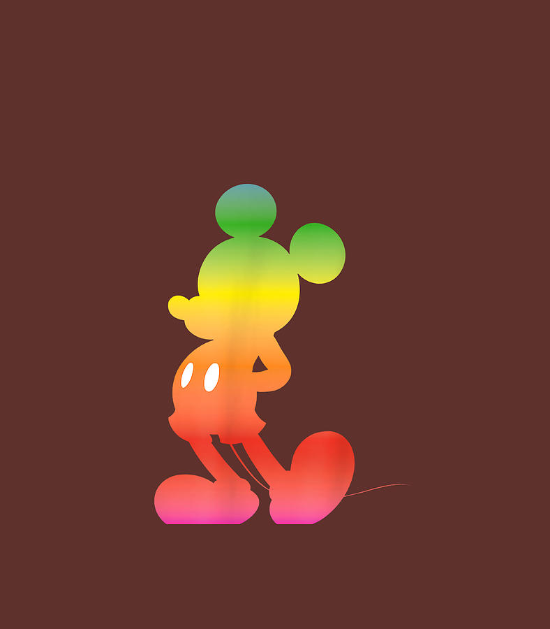 Disney Mickey Mouse Gradient Rainbow Silhouette1 Digital Art by Dexig ...